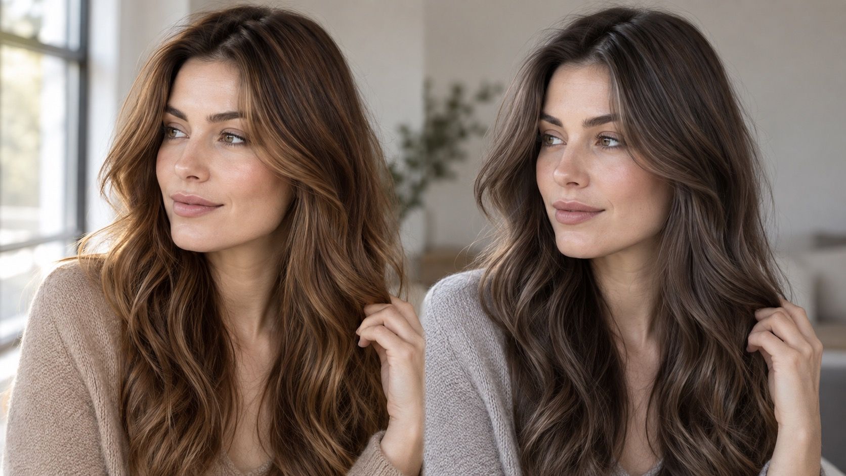 Hair color swatches compared against different skin undertones